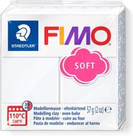 🎨 staedtler fimo мягкая полимерная глина - белый 8020-0 - идеально подходит для изготовления украшений, лепки, ремесел и запекания в духовке. логотип