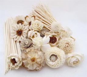 img 4 attached to 🌸 Fulllight Aroma Set - 10 Mixed Floral Diffuser Sticks, 20g Sesame Wood Reed Diffuser and 20 Rattan Wood Diffuser Sticks - Rod and Branch Style - for Aroma Diffuser (FL52)