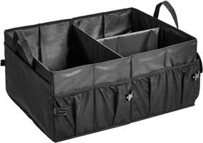 img 3 attached to Amazon Basics Trunk Organizer With Collapsible Design For Cars