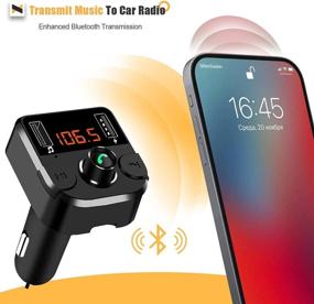 img 1 attached to 🎵 AZWang Bluetooth Car Adapter: BT 5.0 FM Transmitter for Car Music, Hands-Free Calling, Charger with USB Ports & U Disk/TF Card Support – Gift Idea