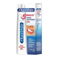 plus white 5 minute speed whitening gel: fast & effective at-home teeth whitening - easy-to-use, enamel safe (2 oz) logo