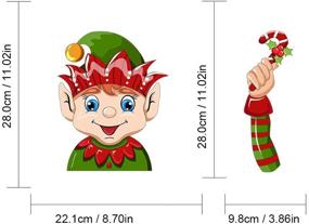 img 2 attached to MIYSNEIRN Christmas Rear Wiper Decals: Short Hat Elf Smile Waving Arm - 3D Animated Waterproof Vinyl Car Sticker