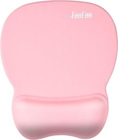 img 4 attached to Ergonomic Gaming Mouse Pad for Laptop at Internet Cafe, Home & Office - Non-Slip Silicone Base & Wrist Support Gel Rest - Pink MP04PN