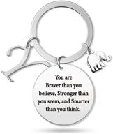 🐘 g ahora elephant keychain initial braver men's accessories: stylish and symbolic key ring for men logo