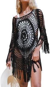 img 4 attached to CUPSHE Womens Fringe Sleeve Crochet Women's Clothing
