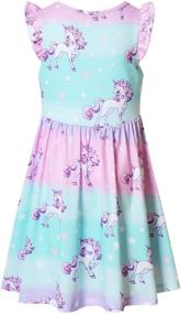 img 3 attached to 🦄 Charm and Color: Girls Unicorn Dresses for a Vibrant Summer Party Look!