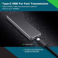 💻 2tb portable external hard drive, type-c/usb 2.0 hdd for mac laptop pc - black (2tb) logo