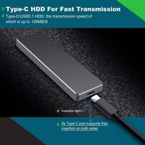 img 3 attached to 💻 2TB Portable External Hard Drive, Type-C/USB 2.0 HDD for Mac Laptop PC - Black (2tb)
