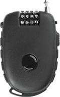 🔒 bosvision 4-digit combination lock with 3 feet retractable cable for bike, ski, snowboard, and stroller - ultra-secure option logo