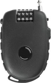 img 2 attached to 🔒 Bosvision 4-Digit Combination Lock with 3 Feet Retractable Cable for Bike, Ski, Snowboard, and Stroller - Ultra-Secure Option