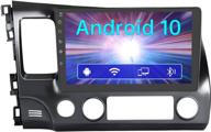 🚗 junsun автомобильный радиостерео для honda civic 2006-2011 android 10.0 головное устройство 2gb+32gb память flash с wifi gps навигацией dsp bluetooth, поддержка carplay, совместимость с камерой заднего вида логотип