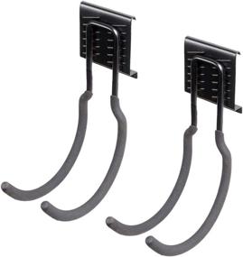 img 4 attached to Ultrawall 2-Pack Heavy Duty J Hook for Garage Organization: Versatile Steel Utility Hangers for Cords, Water Pipes, and Ropes in Garden, Garage, and Shed
