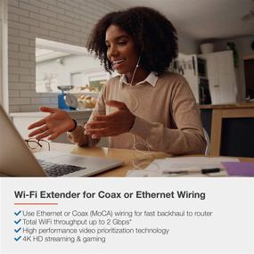 img 3 attached to Enhance Home WiFi with ScreenBeam WCB6200Q 📶 MoCA 2.0 WiFi Extender & 4 Internet Antennas