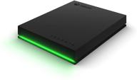 💾 seagate 2tb игровой накопитель для xbox - портативный внешний жесткий диск, usb 3.2 gen 1, черный с встроенной зеленой светодиодной полосой, сертифицирован для xbox, включает 3-летние службы спасения (stkx2000400) логотип