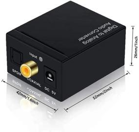 img 3 attached to 🎧 Airlxf Analog to Digital Audio Converter - Digital to Analog Converter DAC for HDTV, Blu Ray, HD DVD, Apple TV - Optical SPDIF to RCA Converter with 3.5mm Jack Audio Adapter