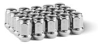 🔩 race secure 8954: triple-chrome plated lug nut set, 1/2-20 thread, closed end acorn bulge with 3/4 hex for after-market wheels (pack of 20) logo