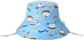 img 2 attached to LLmoway Kids Bucket Sun Hat UPF50+ Baby Toddler Wide Brim UV Protection Play Hat