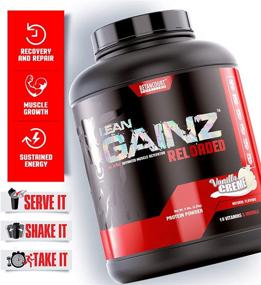 img 1 attached to Betancourt Nutrition Lean Gainz Protein Blend, Natural Protein Powder with Carbohydrates and Saturated Fatty Acids, 5.3 lb. (16 Servings), Vanilla Creme