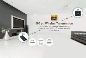 img 2 attached to 🔌 OREI Wireless HDMI Transmitter & Receiver - Full HD 1080p Extender Wirelessly Up to 100 Ft with Dongle - Ideal for Streaming, Laptops, PCs, Media, and More