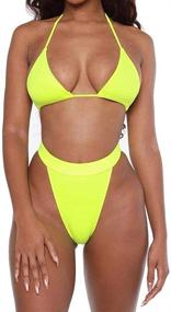 img 1 attached to Springcmy Bathing Bikini Sleeve See Through Women's Clothing for Swimsuits & Cover Ups