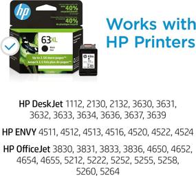 img 3 attached to 🖨️ HP 63XL Ink Cartridge: Compatible with Deskjet 1112, 2100, 3600 Series, ENVY 4500 Series, OfficeJet 3800, 4600, 5200 Series - Black - F6U64AN