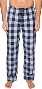 img 3 attached to 👖 Cotton Lounge Pants with Gingham Stripes for Men