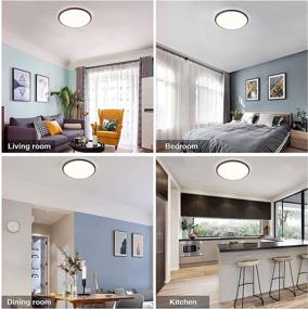 img 3 attached to 🔆 Versatile 24W LED Dimmable Flush Mount Ceiling Light: Remote Control, Color Changing, Timer – Perfect for Bedroom, Dining Room, Kitchen