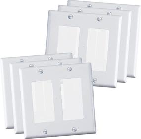 img 4 attached to Faith Double Light Switch Cover & Outlet Wall Plate [6-Pack]: UL Listed Unbreakable Polycarbonate Thermoplastic, White - 2-Gang 4.55x4.63 Inches