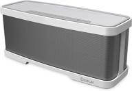 🔊 ideausa wireless bluetooth speaker: powerful 2.1 channel sound system with 10w subwoofer and built-in microphone - silver logo