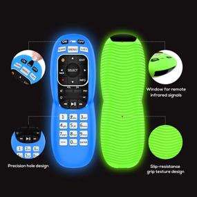 img 2 attached to 📱 Premium 4 Pack Silicone Case for DirecTV RC73 Remote Control - Anti Slip Protective Cover Replacement with Lanyard - Compatible with DirecTV RC70, RC70H, RC71, RC71H, RC72, RC73B - Vibrant Glow Blue and Green Options Included