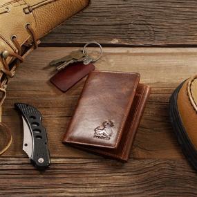 img 3 attached to 🐂 Premium Bull Armour Trifold Genuine Leather Wallet: Durability Meets Elegance