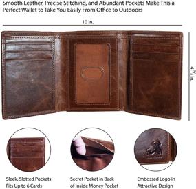 img 2 attached to 🐂 Premium Bull Armour Trifold Genuine Leather Wallet: Durability Meets Elegance