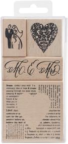 img 1 attached to Wedding Stamp Set by Stampendous - Wood Rubber Stamps