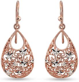 img 3 attached to 💎 Turkish Tear-Drop Diamond-Cut Sterling Silver Earrings by LeCalla – Ideal for Teen Women