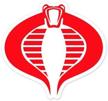 cobra commander vynil sticker decal logo