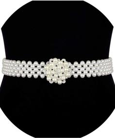 img 4 attached to 💎 Dazzling Wedding Rhinestone Crystal Belts: Must-Have Business Accessories for Women