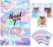 holographic rainbow resealable merchandise handles logo