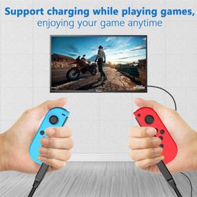 img 2 attached to Versatile Multi Charging Cable for Nintendo Switch Joy-Con and Mobile Samsung Galaxy, S9, S9 Plus, S8, HTC 10, LG USB Type C Devices - 3 in 1 USB Type C Charger Cable