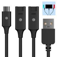 versatile multi charging cable for nintendo switch joy-con and mobile samsung galaxy, s9, s9 plus, s8, htc 10, lg usb type c devices - 3 in 1 usb type c charger cable logo
