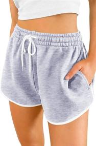 img 4 attached to 🩳 AUTOMET Women's Summer Shorts - Athletic Running, Gym, and Casual Comfy Cotton Sweat Shorts for Workout