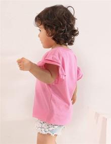 img 2 attached to 👚 A&amp;J DESIGN Heavyweight Ruffle T-Shirts for Baby &amp; Toddler Girls