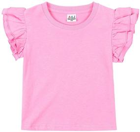 img 4 attached to 👚 A&amp;J DESIGN Heavyweight Ruffle T-Shirts for Baby &amp; Toddler Girls