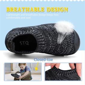 img 2 attached to 👟 STQ Toddler Sneakers Athletic Walking Boys' Shoes - Slippers: Comfortable and Stylish Footwear for Active Kids