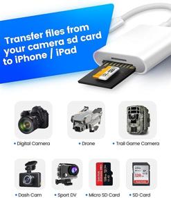 img 2 attached to Convenient Dual Slot SD Card Reader for iPhone/iPad - Trail Camera Viewer & Adapter, Plug and Play & No App Required