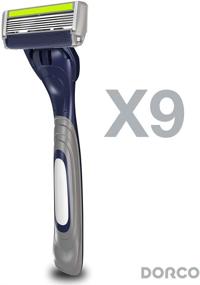 img 3 attached to Dorco Pace 6 Plus Disposable Razors with Trimmer - Value Pack of 9 Six-Blade Razors