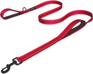 🐾 premium dual handle dog leash with reflective design - 6ft long heavy duty lead for effective training and control, ideal for large or medium dogs логотип