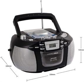 img 3 attached to 🎵 HANNLOMAX HX-301CD CD/MP3 Boombox with AM/FM Radio, Cassette Recorder, CD/Radio Recording, Aux-in Jack, Headphone Jack, LCD Display, AC/DC Dual Power Source
