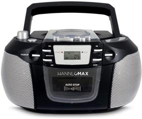 img 4 attached to 🎵 HANNLOMAX HX-301CD CD/MP3 Boombox with AM/FM Radio, Cassette Recorder, CD/Radio Recording, Aux-in Jack, Headphone Jack, LCD Display, AC/DC Dual Power Source
