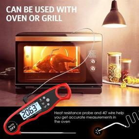 img 1 attached to 🔥 AMIR Digital Meat Thermometer: Dual Probe, Oven Safe, Instant Read with Alarm, LCD Backlight - Ideal for Cooking, BBQ, Oven, Smoker Grill