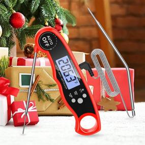 img 3 attached to 🔥 AMIR Digital Meat Thermometer: Dual Probe, Oven Safe, Instant Read with Alarm, LCD Backlight - Ideal for Cooking, BBQ, Oven, Smoker Grill